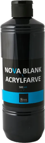 Nova akrylmaling blank 500 ml. Sort